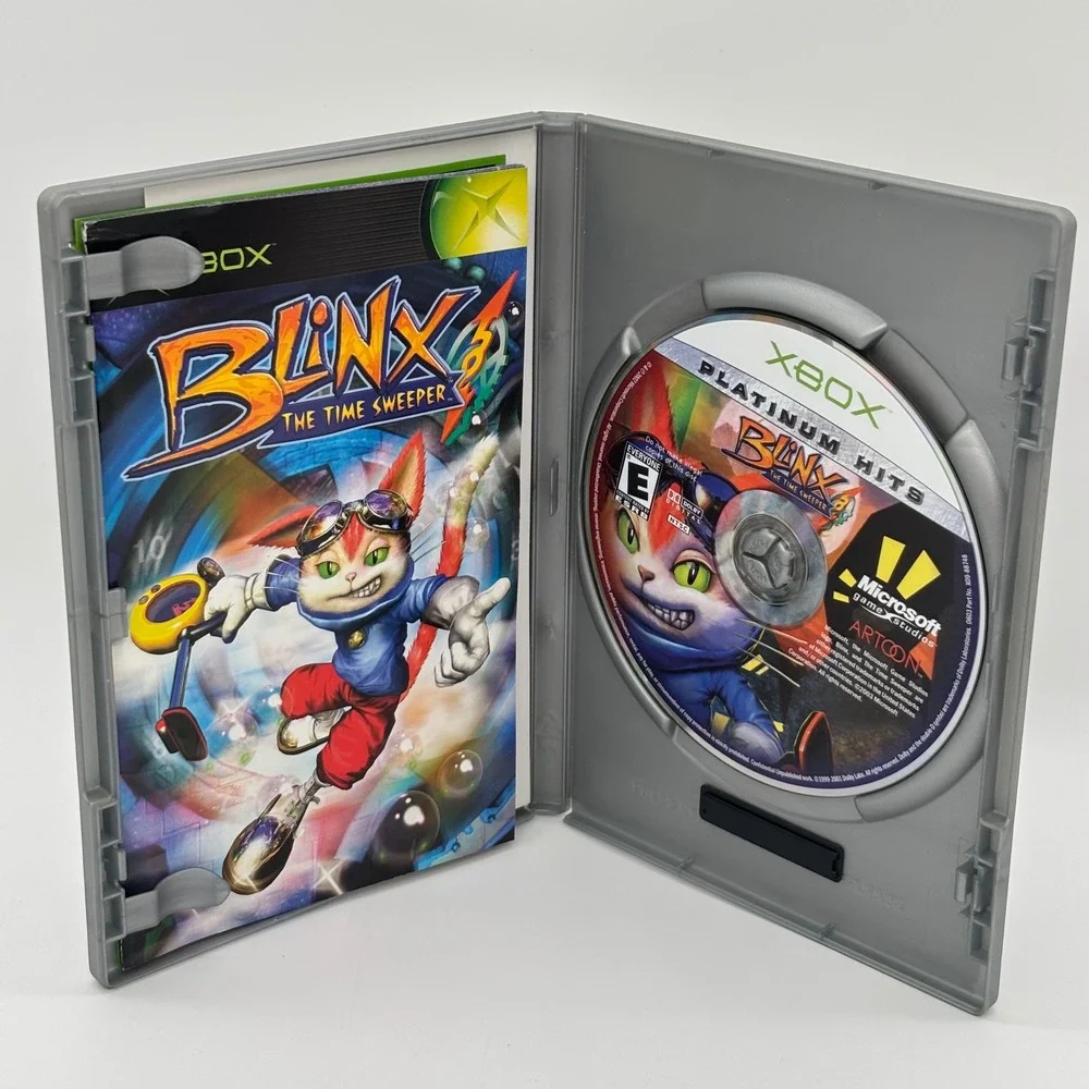 Blinx The Time Sweeper Xbox Platinum Hits Original Microsoft Game CIB Complete